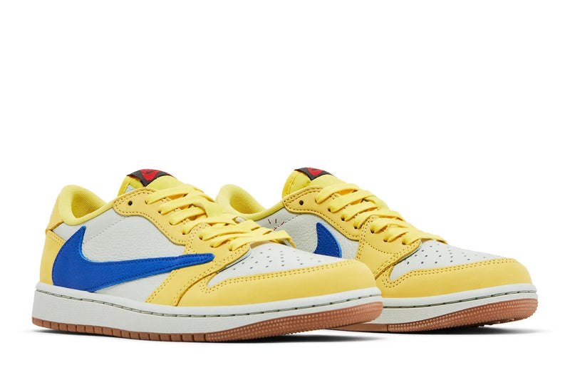 Travis Scott x Wmns Air Jordan 1 Retro Low OG SP 'Canary' – La Flame's Yellow Heat on the AJ1 Low