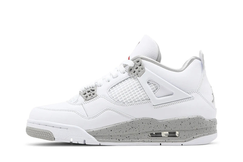 Air Jordan 4 Retro 'White Oreo' – Clean White & Cool Grey on the AJ4's Classic Silhouette