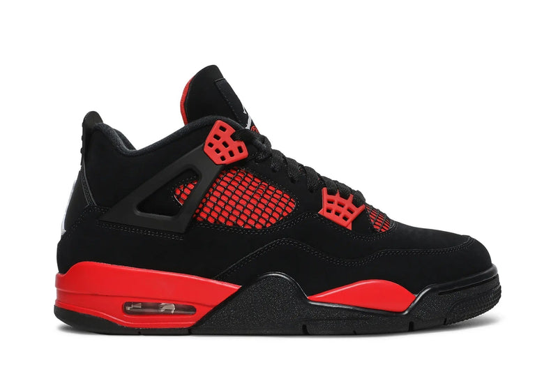 Air Jordan 4 Retro 'Red Thunder' – Black & Fire Red Bulls Energy on the AJ4's Iconic Silhouette