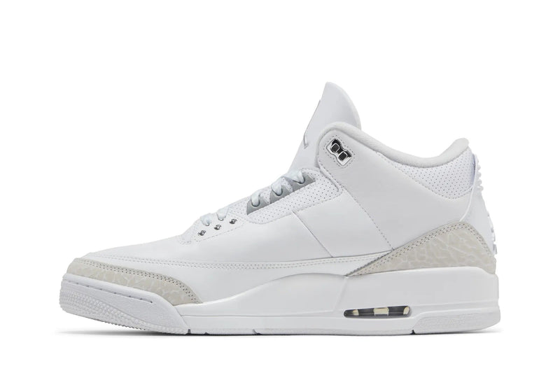 Air Jordan 3 Retro 'Pure Money' 2025 – All-White Luxury on the AJ3's Legendary Silhouette