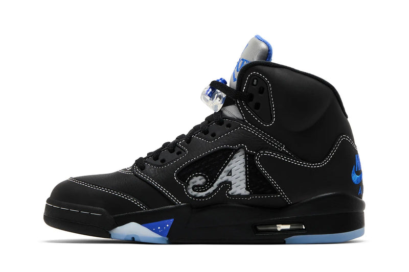Awake NY x Air Jordan 5 Retro 'Boro – Racer Blue' – Queens Pride on a Fighter Jet Silhouette