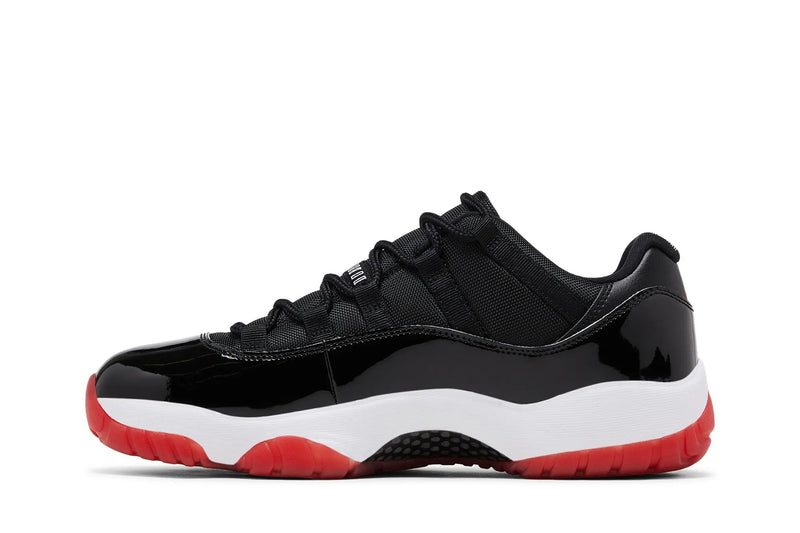 Air Jordan 11 Retro Low 'Bred' 2025 – Black & Red Patent Leather Hits the Low Profile