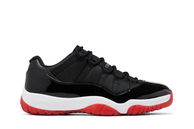 Air Jordan 11 Retro Low 'Bred' 2025 – Black & Red Patent Leather Hits the Low Profile