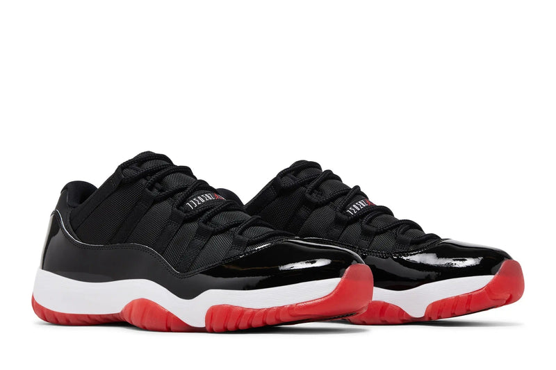 Air Jordan 11 Retro Low 'Bred' 2025 – Black & Red Patent Leather Hits the Low Profile